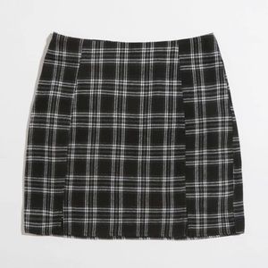 plaid black multicolored skirt